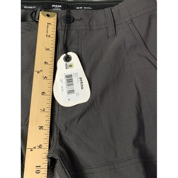 New Prana Pants Mens 30x30 Stretch Zion II Relaxed Fit Straight Leg Drak Iron - Picture 4 of 14